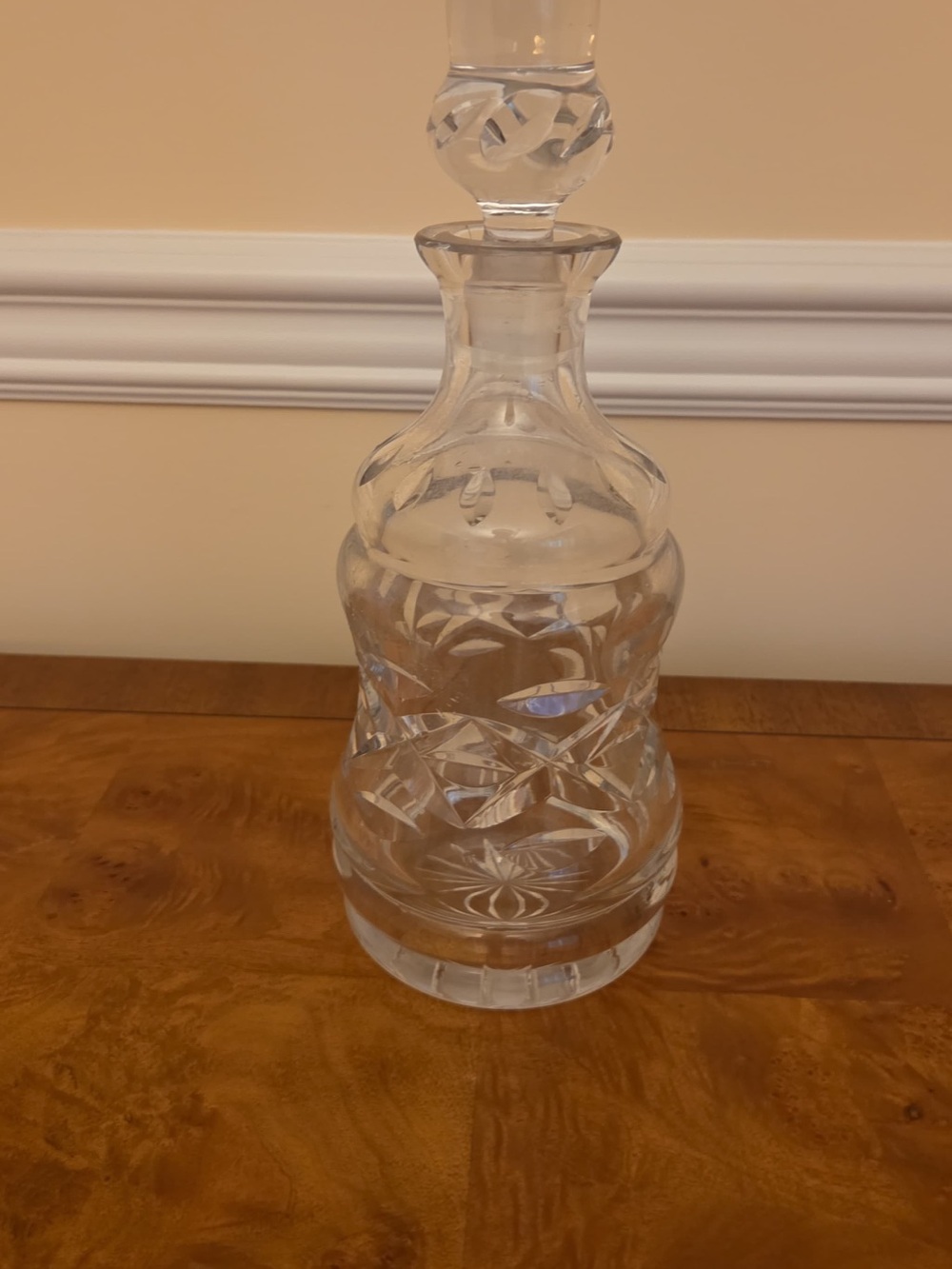 Cut Crystal Decanter in Clear Glass